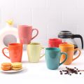 Plain Ceramic Coffee Mug/Milk 1 pcs 500ml Styl Modern Handcrafted design 4 inch. 