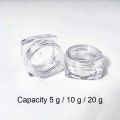 OPENNESS -Multipurpose Calligraphy Ink Pot Jar Clear Transparent Round Jars/Box Organizers Containers - Cosmetic Sample Jar - Travel Cream Pot - Eye Cream Filling Container - Empty Jars for Cream Filling - 5ml - 10ml - 20ml - 5gm - 10gm - 20gm. 