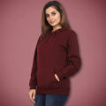 Maroon Kangaroo Hood For Women. 