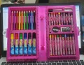 Children Drawing Art Set with Pencils, Markers, Watercolor Set, and Supplies - Creative Stationery Kit. 