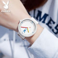 Play Boy Watch for Women Silicone Strap Korean Style Simple and Popular All Over the World  Authentic 30m Waterproof 3059. 