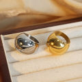 Wholesale Statement Jewelry Chunky Big Stainless Steel Geometric Smooth Rings For Women. 