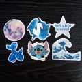 25 or 40 pcs Blue aesthetic sticker pack | sky, ocean & retro blue tones, journaling, scrapbook, laptop, phone case & diary decoration stickers. 