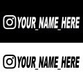Personalized Instagram Car Sticker Vinyl Decals Motorcycle Car Stickers. 
