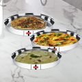 3 Pieces Deep Plate Stainless Steel Size 7 inches. 