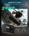 COOAU CU-SPC05 4K 60FPS Wi-Fi Sports Camera 24MP (40M Waterproof Sports Camera with Remote Control, Built-in Blash and EIS Anti-Shake External Microphone, 2x1350mAh Battery). 