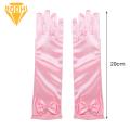 Princess Dress Gloves 1 Pair Kids Performance Gloves Satin Flower Girls Princess Style Cosplay Gloves Flower Girl Gloves. 