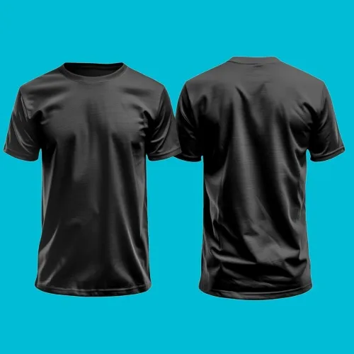 Modex%20Men's%20Plain%20Black%20T-Shirt%20%E2%80%93%20Summer%20Dry%20Fit%20%7C%20Breathable,%20Lightweight%20&%20Sweat-Wicking%20-%20Image%203