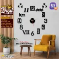 Gift City Presents Special Wooden Wall Clock for Bedroom / 12 Foil Kitchen Tile Stickers / Love these forever happy memories for Home and Offices, DIY Self Adhesive. 