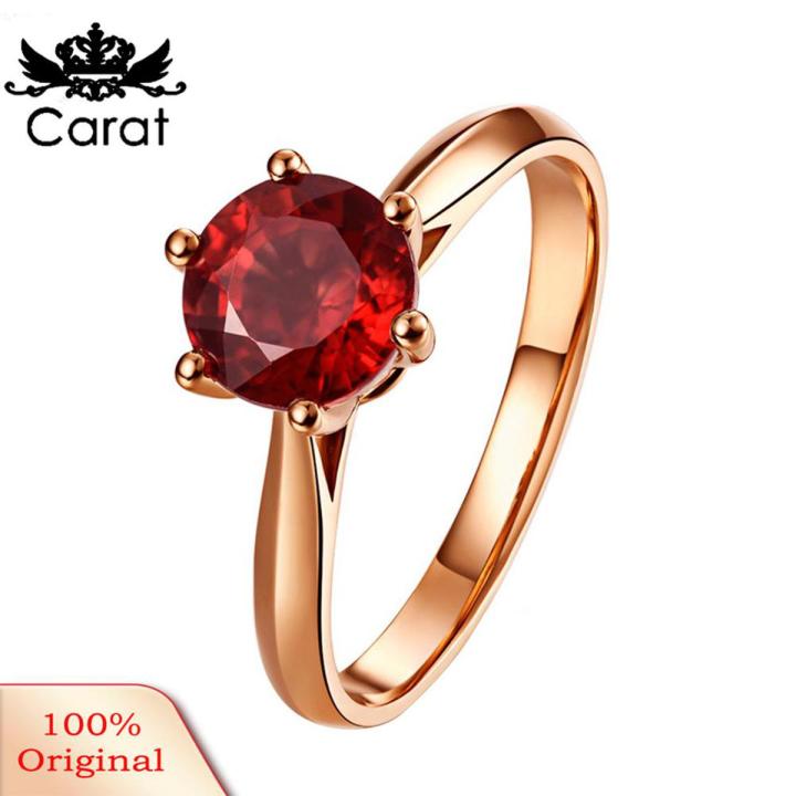 Carat Women Faux Amethyst Ruby Inlaid Finger Ring Wedding