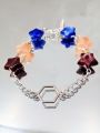 Bracelets of Chains, hexagon Charm, Star Beads | Elegant Bracelet With Extension | Unique Fashion Accessories | Beautiful and Lightweight Jewelry. 