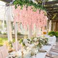 Artificial Wisteria Hangings For Decoration, Wadding & Assorted Event Luminous Romantic and Aesthetic Look for Room and Party Decoration-Indoor and Outdoor-Main Door. 