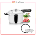 Alpha Pressure Cooker Stainless Steel Double bottom heavy weight cooker stainless steel cooker. 