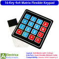 16 Key 4x4 Membrane Switch Keypad Matrix Array Keyboard for Arduino, Raspberry Pi, and Microcontroller Projects by Electrica. 
