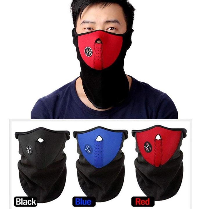 Motorcycle Half Face Mask Winter Wear for Motorcycles, Bicycle, Skiing, Running, Mountain Climbing, Pack of 1 Anti Dust Pollution Motorcycle Face Mouth Mask Ski Masks Neck Warm Winter Cold Weather Half Face Mask
