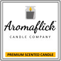 AROMAFLICK Coffee Scented Candle in Hexagonal Jar. 