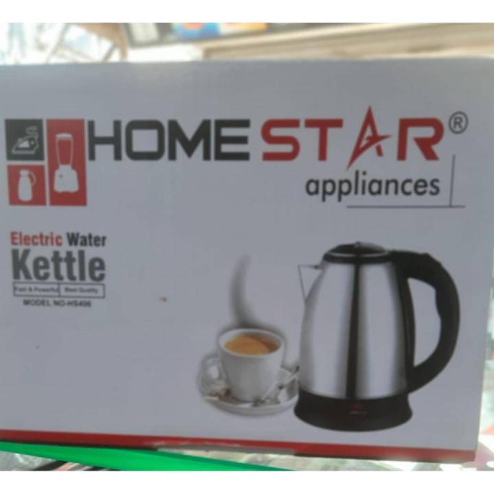Home star appliances  electric water kettle-Electric Kettle Water Boiler Kitchen Appliances Stainless Steel body Portable automatic Tea coffee warmer instant heating pot 2 Liters   Tea Coffee Warmer Instant Heating Pot 1500W