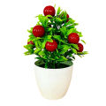 Artificial Fruit Bonsai Mini Orange Pomegranate Tree Windowsill Decor Plastic Courtyard Simulated Plants Bonsai for Home. 