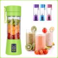 Portable USB Rechargeable Juicer Blender 6 Blades Imported Electric Blender Mini Personal Size Juicer Cup USB Rechargeable Mixer 380ml Food Grade Water Bottle Portable Fruit Juicer Machine. 