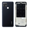 Oppo A15 Middle Frame Housing with Power Volume Buttons & Camera Lens Complete Body Casing Replacement A15 - Black - A+ Quality. 