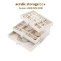 Three-Layer Jewelry Organizer Box for Women – Large Capacity Storage Case for Earrings, Rings, Necklaces, Bracelets – Imported Display Jewelry Holder. 