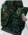 Queens Clothing Store – 3 pc unstitched fancy dress for women – Shamoz Silk Embroidered Shirt & Trouser with Organza Brush Pant Work Dupatta. 
