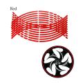 Reflective Motorcycle Rim Stripe Wheel Tape Sticker / Cut Style Ring Glowing Sticker / YAMAHA / Universal - RED. 