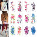 JM 3D Rose Flower Tattoo Stickers Waterproof Temporary Women Summer Arm Shoulder Flowers Stickers. 