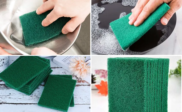 10%20pcs%20Kitchen%20Bowl/%20Dish%20Wash%20Clean%20Scrub%20Sponge%20Cleaning%20Pads%20Green%20-%20Scrub%20Pad%20-%20Image%208