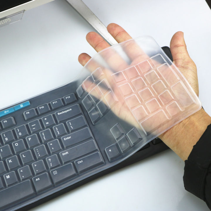 Logitech%20MK275%20K200%20K260%20K270%20Desktop%20Keyboard%20Protector%20Transparent%20Bump%20Silicone%20Pad%20Keypad%20-%20Image%204