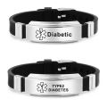 Medical Alert ID Bracelet Laser Engraved Type 1/2 Diabetes PACEMAKER Adjustable Wristband for Kids Women Men Emergency First Aid. 