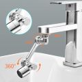 Swivel Robotic Arm Faucet Extension, 1080° Rotatable Faucet Head, Universal Splash Filter Faucet Mechanical Arm, Big Angle Tap Water Nozzle Extender with 2 Outlet Modes for Face Washing and Kitchen Usage. 