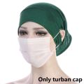 Solid Color Women's Islamic Muslim Hijab Turban Cap Women Hijab Undercap With Ear Hole Hijab Caps Bandanas Cap Headscarf Bonnet. 