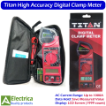 Titan DT266 Digital Clamp Multimeter 1000A AC Current, Voltage, Resistance Tester with LCD Display, Data Hold & Carry Bag for Home & Industrial Electrical Use by Electrica. 