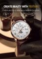 POSHI Top Luxury Men's Watches Casual Sport Waterproof Watch Men Fashion Leather Automatic Date Analog Quartz Clock Male. 