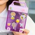 450ml Plastic Water Cup with Straw Suitcase Shape Kids Water Bottle Leakproof Drinkware Adults Kids Gifts for Home Office School. 