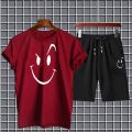 New trendy smile printed tend shorts tracksuit soft & comfortabl fabric tracksuit for men and boys. 