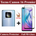 Tecno Camon 16 Premier Glass Protector 5D 10D 11D 21D 9D Glass Full Coverage And Back Rear Camera Protector 9H Gorilla Flexible Protection 2 in 1 Combo. 