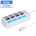 【Footprint】 USB Hub 2.0 USB Splitter Multi Hub USB 2.0 Adapter USB Several Ports Power Adapter USB 2.0 With Switch Laptop Accessories For PC. 