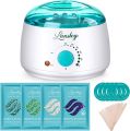 Lansley Wax Warmer Hair Removal Home Waxing Kit Electric Pot Heater for Rapid Waxing of All Body, Face, Bikini Area, Legs with 4 Flavor Hard Wax Beans & 10 Wax Applicator Spatulas(At-home Waxing). 