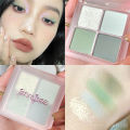 4 Colors Cool Toned Eyeshadow Palette Natural Highlight Shimmer Brightening Long Lasting Purple Eye Shadow Neon Eye Makeup. 