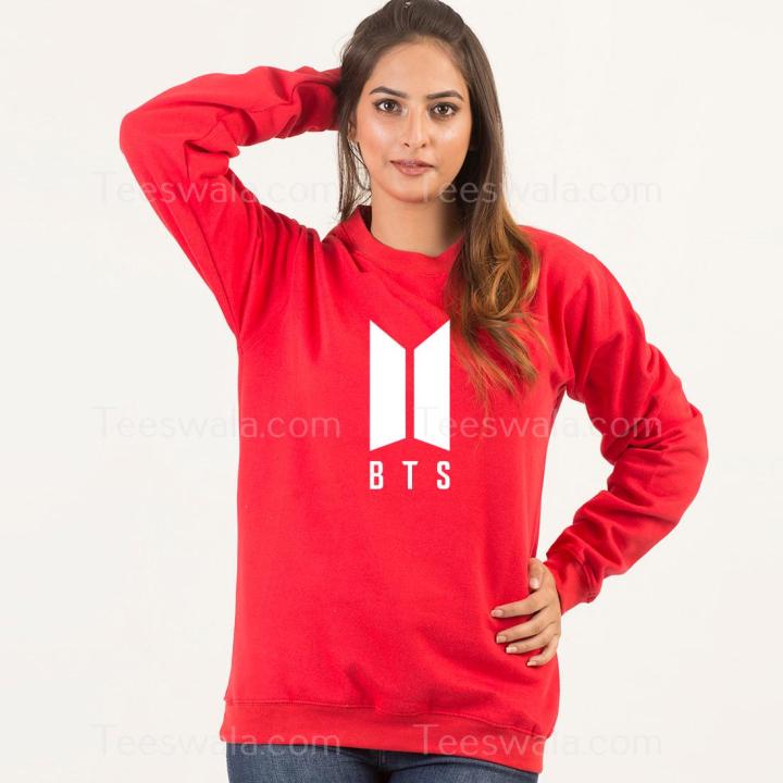 BTS RED Fleece Winter High Quality Sweatshirt For Women