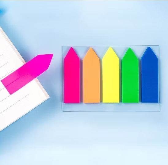 Pack of 200  Visible Sticky Flags - Writeable See through Post-it Notes - Bookmark Memo - Memo Flags