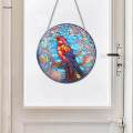 Stained Glass Window Hanging Panel Decor Colorful for Door Home Indoor. 