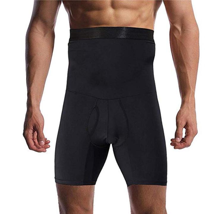 Men Sweat Sauna Pants Thermo Slimming Thigh Shaper Tummy Control Shorts High Waist Slimming Underwear Neoprene Body Shaper Sport