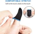 PUBG Mobile Finger Sleeve, Pack of 10 Finger Sleeves for Gaming, Anti-sweat Thumb Sleeves for Mobile Gaming, Breathable Pro Gaming Finger Gloves, Weightless Magnetic Touch Screen Finger Sleeves (Blue). 