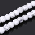 Natural Gem White Howlite Stone 4 6 8 10MM Beads For Jewelry Making. 