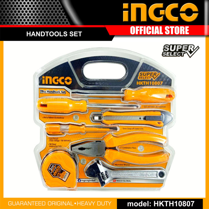 522528 Ingco 7pcs Handtools set (Plier, Wrench, Cutter, Tester, 2pcs ...