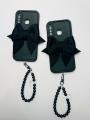 Infinix Hot 8 Back Cover For Girls - Bow Tie Case With Fancy Key Chain - Unique cover - Soft Silicone Case With Camera Protection - Infinix Hot 8 Fancy Girls Back Cover. 