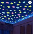 3D stars glow shine in the dark Luminous on Wall Glowing Stickers for Wall Decal Kids Room living room Home Decoration / Fluorescent Night Glowing Stars Wall Sticker. 